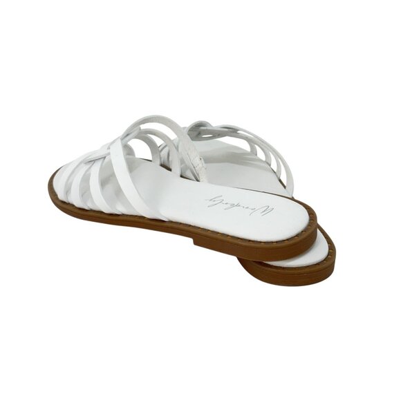 Wonderly Tara Womens White Woven Slide Sandals Size 7.5 Faux Leather - Picture 8 of 13